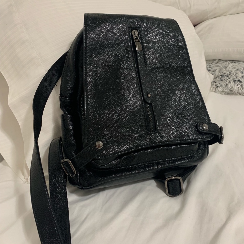 Mini leather backpack